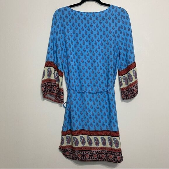 BeachLunchLounge Turquoise Boho Tunic Shift Dress - Picture 9 of 9